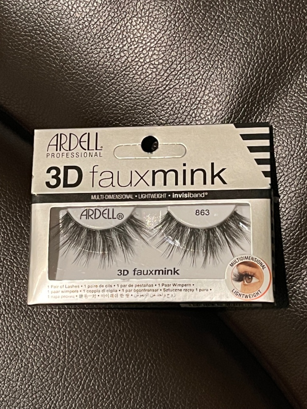 Ardell 3D Faux Mink 863 False Eyelashes Invisiband Lightweight Lashes NIP